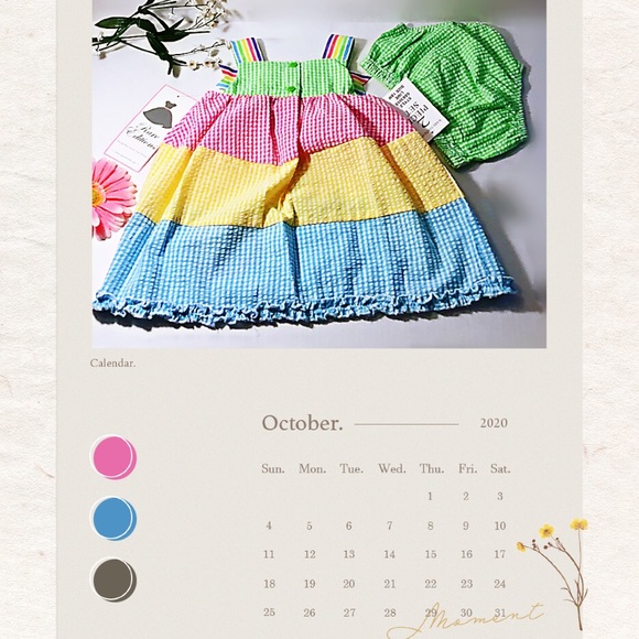 2 piece set multi color lime dress Rare Edition18M - Picture 4 of 6